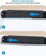 MAKEASY Spiral Coil Binding Machine for LTR/A4 - Disengaging Pins - 4 to 1 Pitch - 20 Sheet Punch Capacity - Electric Coil Inserter - Adjustable Side Margin, with Free 100pcs Coil Spines & Crimper - Image 5